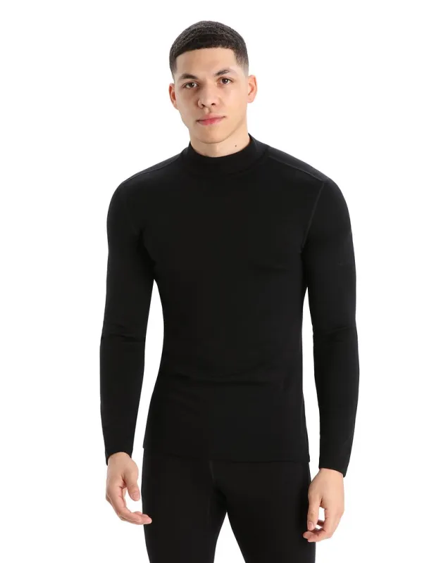 Icebreaker Merino 260 Tech Long Sleeve Turtleneck Thermal Top - Man - Black - Size L sold by Icebreaker