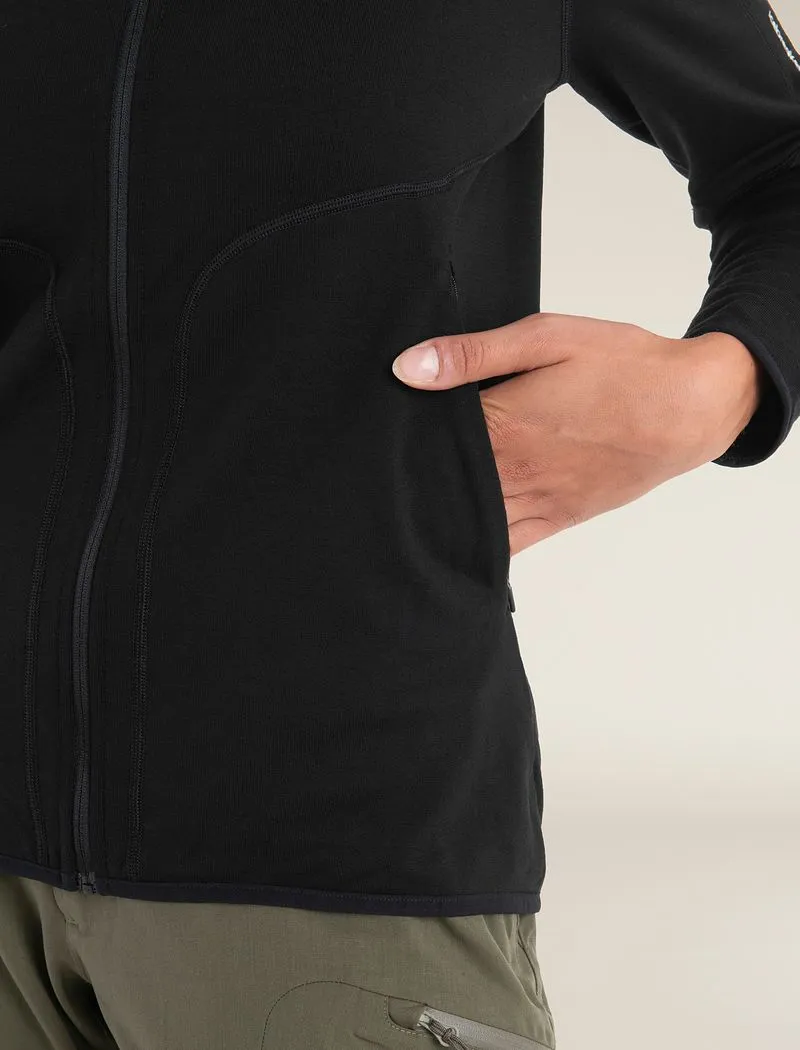Icebreaker Merino 560 Realfleece™ Elemental Long Sleeve Zip - Woman - Black - Size S sold by Icebreaker product image thumbnail 5