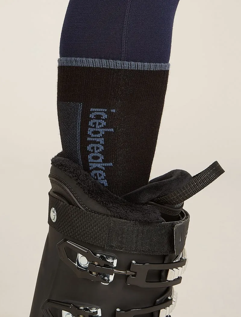 Icebreaker Merino Ski+ Ultralight Over The Calf Socks - Woman - Black/dawn - Size L sold by Icebreaker