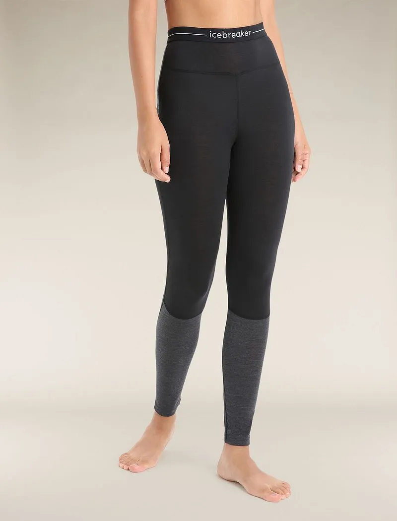 Icebreaker Merino Blend 125 ZoneKnit™ Thermal Leggings - Woman - Black/jet Heather - Size M sold by Icebreaker