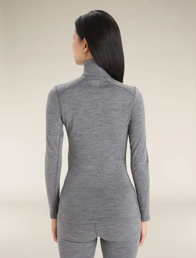 Icebreaker Merino 200 Oasis Long Sleeve Half Zip Thermal Top - Woman - Gritstone Heather - Size M sold by Icebreaker product image thumbnail 2