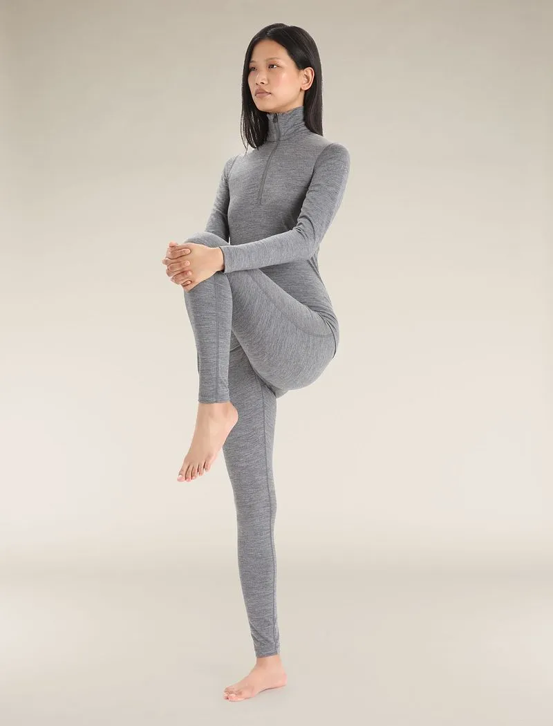 Icebreaker Merino 200 Oasis Long Sleeve Half Zip Thermal Top - Woman - Gritstone Heather - Size M sold by Icebreaker product image thumbnail 3