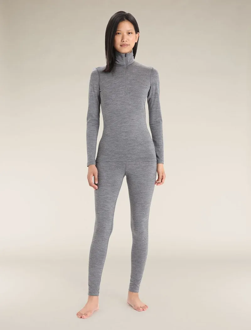 Icebreaker Merino 200 Oasis Long Sleeve Half Zip Thermal Top - Woman - Gritstone Heather - Size M sold by Icebreaker product image thumbnail 4