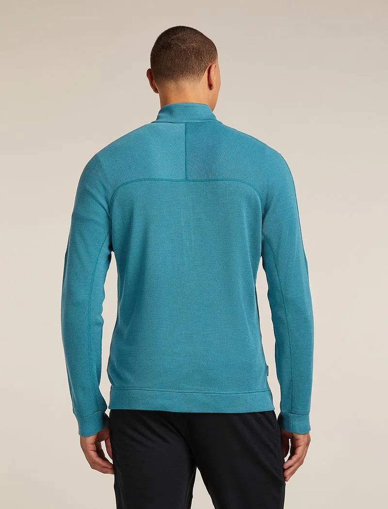 Icebreaker Merino 260 Waffle Knit Wander Long Sleeve Half Zip - Man - Topaz - Size XL sold by Icebreaker product image thumbnail 2