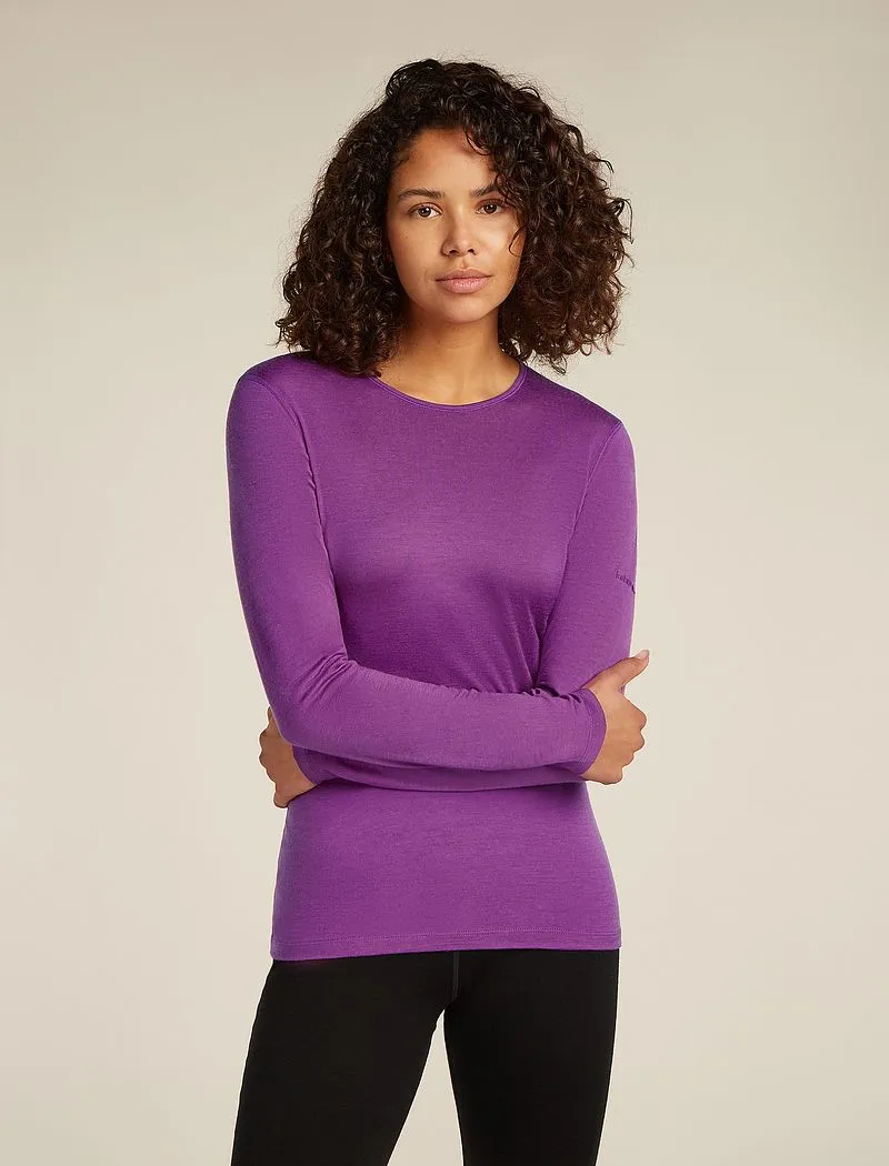 Icebreaker Merino 200 Oasis Long Sleeve Crew Thermal Top - Woman - Passion - Size M sold by Icebreaker