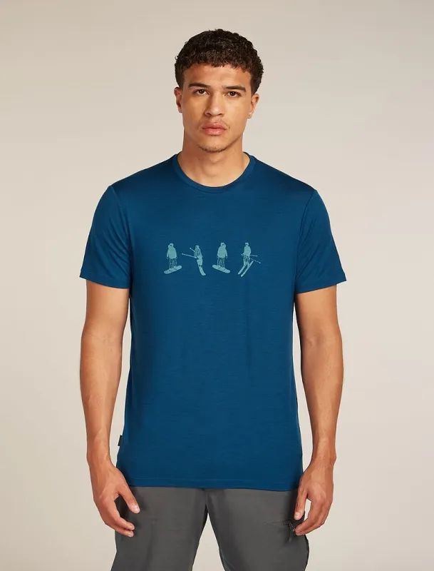 Icebreaker Merino 150 Tech Lite Short Sleeve T-Shirt Snow Day - Man - Atlantis - Size XXL sold by Icebreaker