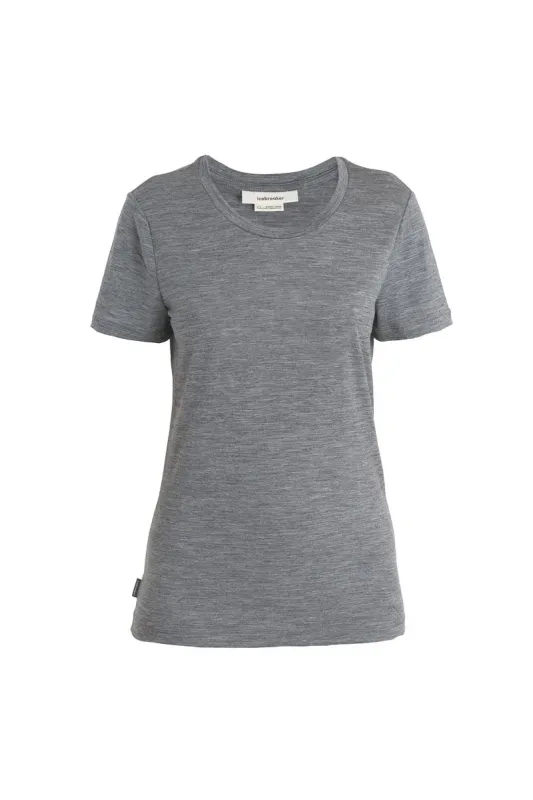 Icebreaker Merino Tech Lite II Short Sleeve T-Shirt - Woman - Gritstone Heather - Size M sold by Icebreaker