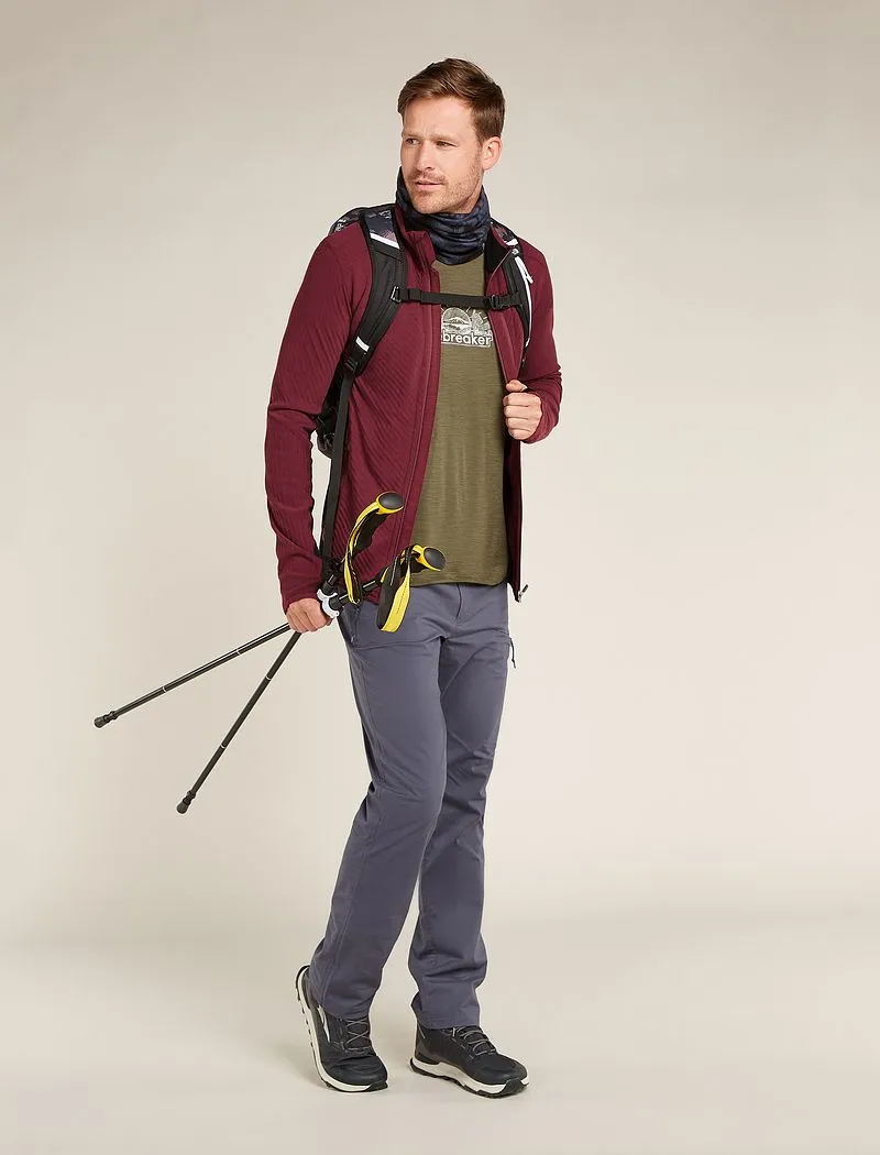 Icebreaker Descender Long Sleeve Zip Jacket - Man - Port/black - Size XXL sold by Icebreaker product image thumbnail 4