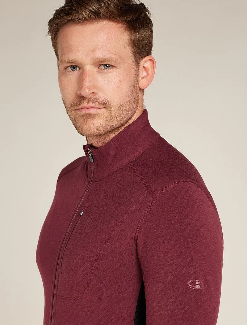 Icebreaker Descender Long Sleeve Zip Jacket - Man - Port/black - Size XXL sold by Icebreaker product image thumbnail 5