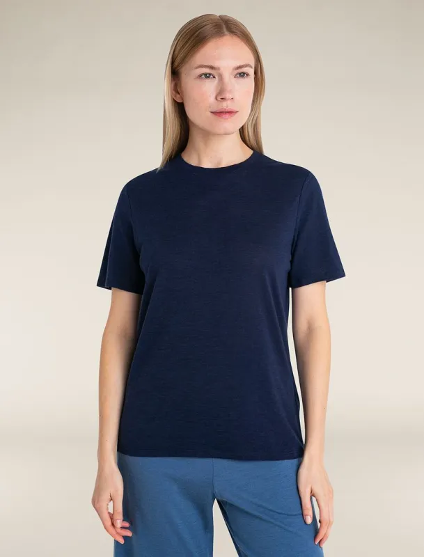 Icebreaker Merino Linen Short Sleeve T-Shirt - Woman - Midnight Navy - Size XS sold by Icebreaker