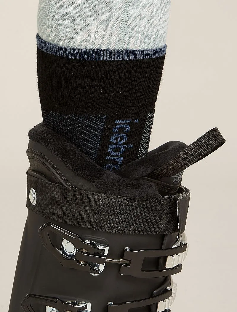 Icebreaker Merino Ski+ Light Over The Calf Socks - Woman - Black/dawn - Size S sold by Icebreaker
