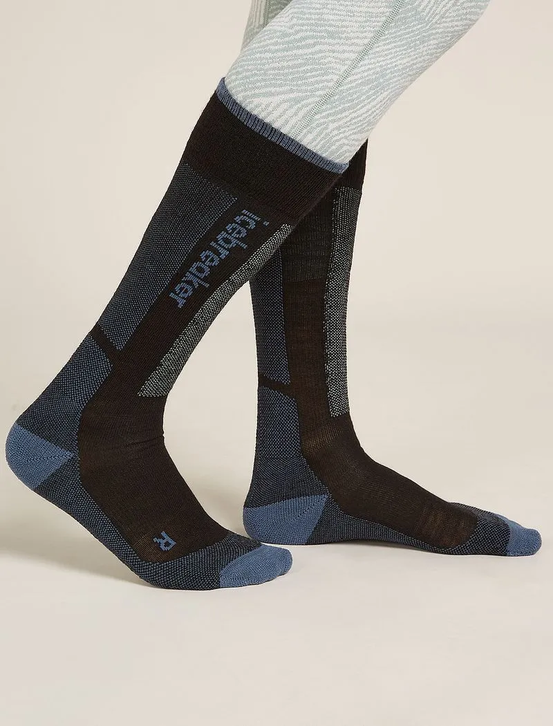 Icebreaker Merino Ski+ Light Over The Calf Socks - Woman - Black/dawn - Size S sold by Icebreaker product image thumbnail 3