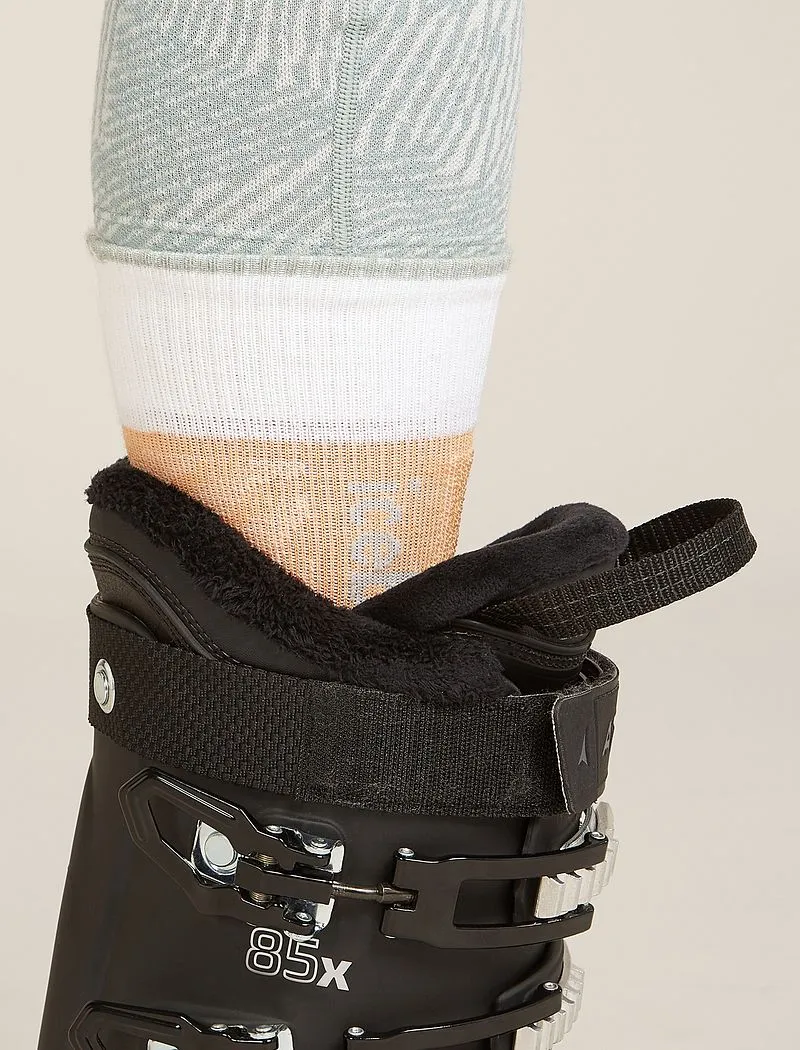 Icebreaker Merino Ski+ Light Over The Calf Socks Mountain Contour - Woman - Feldspar/snow - Size L sold by Icebreaker