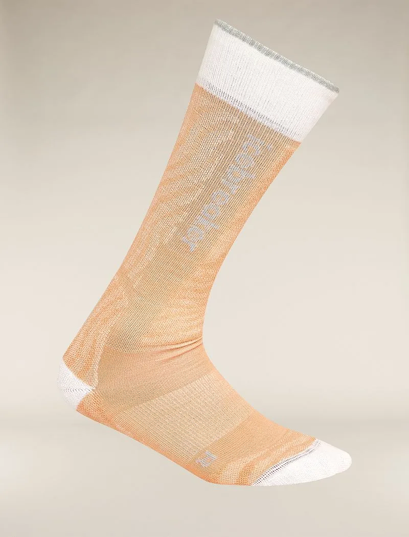 Icebreaker Merino Ski+ Light Over The Calf Socks Mountain Contour - Woman - Feldspar/snow - Size L sold by Icebreaker product image thumbnail 2