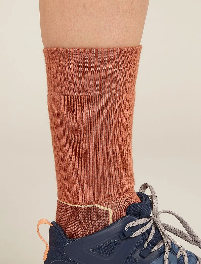 Icebreaker Merino Hike+ Heavy Crew Socks - Woman - Cedarwood/sunstone - Size L sold by Icebreaker