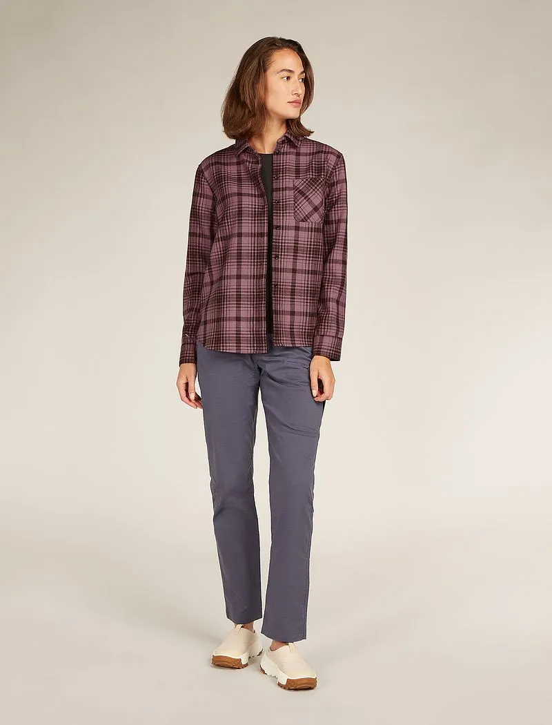 Icebreaker Merino 200 Dawnder Long Sleeve Flannel Shirt Plaid - Woman - Bittersweet/deco - Size XS sold by Icebreaker product image thumbnail 3