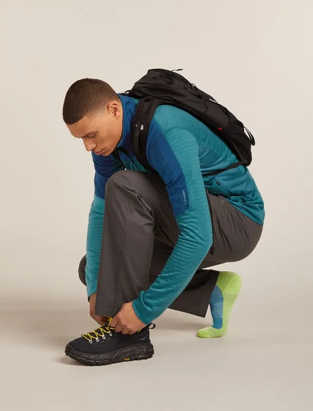 Icebreaker Merino Hike+ Medium Crew Socks Across the Peaks - Man - Topaz/peridot - Size XL sold by Icebreaker