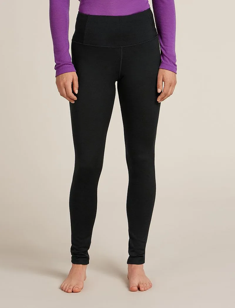 Icebreaker Merino 200 Oasis High Rise Thermal Leggings - Woman - Black - Size XS sold by Icebreaker