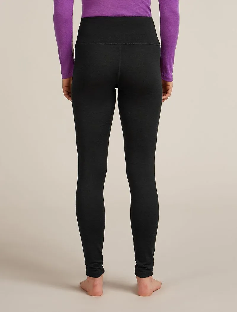 Icebreaker Merino 200 Oasis High Rise Thermal Leggings - Woman - Black - Size XS sold by Icebreaker product image thumbnail 2