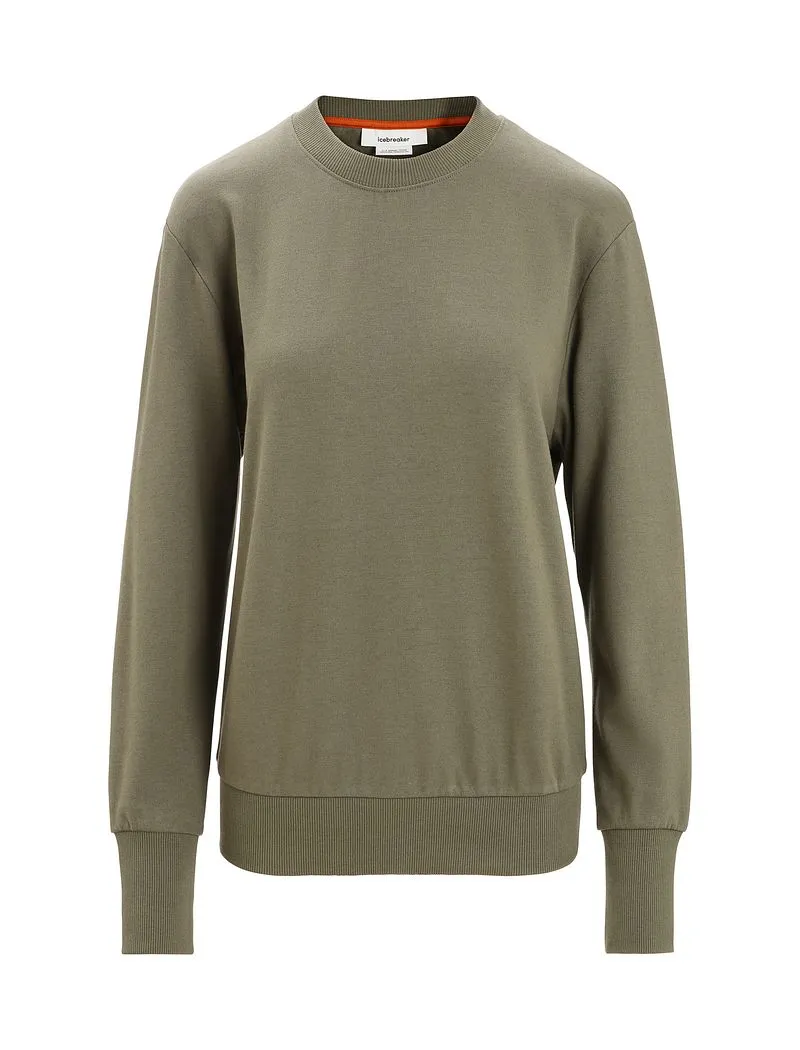 Icebreaker Central Long Sleeve Sweatshirt - Woman - Loden - Size S sold by Icebreaker