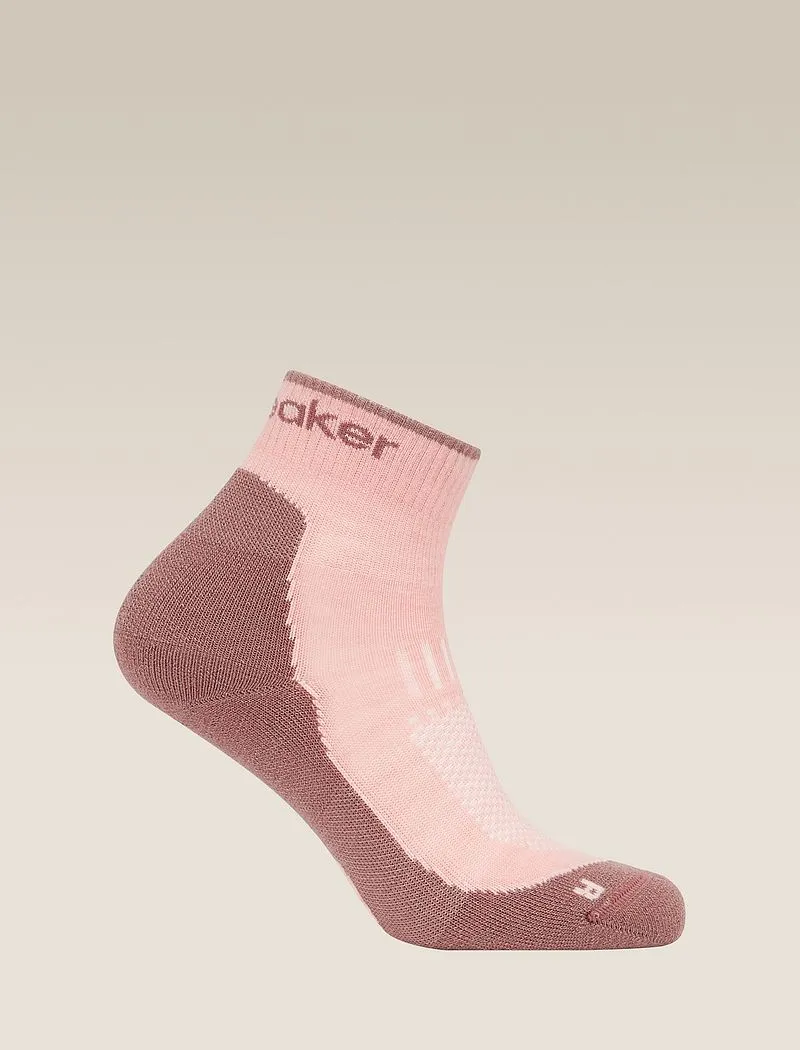 Icebreaker Merino Hike+ Light Mini Socks - Woman - Blush/summit - Size L sold by Icebreaker