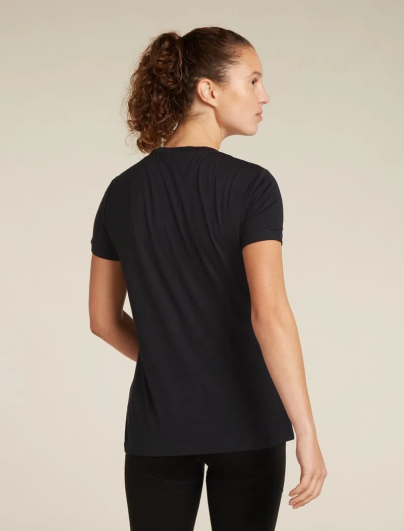 Icebreaker Merino 150 Tech Lite Short Sleeve Scoop T-Shirt Tee IB Wordmark - Woman - Black - Size S sold by Icebreaker product image thumbnail 2