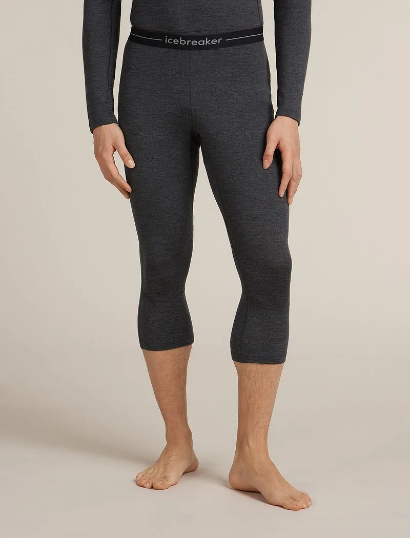 Icebreaker Merino 260 ZoneKnit™ 3/4 Thermal Leggings - Man - Jet Hthr - Size XL sold by Icebreaker