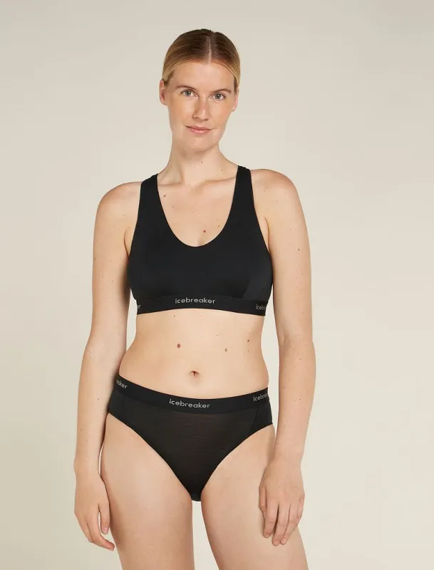 Icebreaker Merino Blend 125 Cool-Lite™ Sprite Racerback Bra - Woman - Black - Size M sold by Icebreaker
