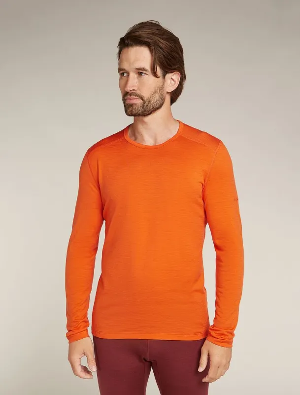 Icebreaker Merino 200 Oasis Long Sleeve Crew Thermal Top - Man - Blaze - Size S sold by Icebreaker