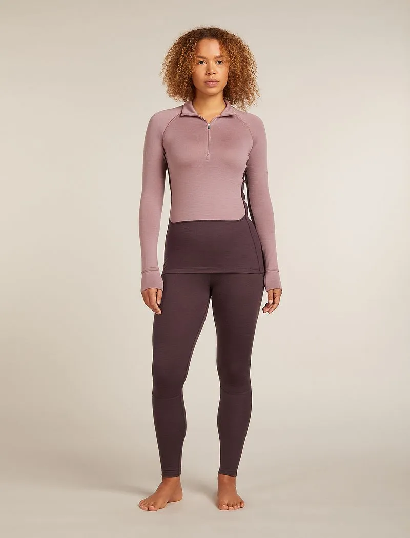 Icebreaker Merino 260 ZoneKnit™ Long Sleeve Half Zip Thermal Top - Woman - Java/summit - Size L sold by Icebreaker product image thumbnail 3