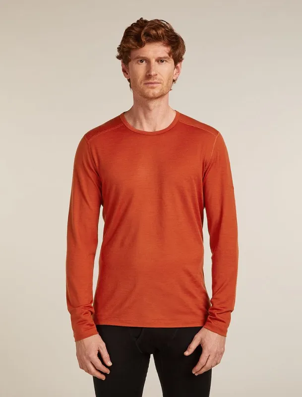 Icebreaker Merino 200 Oasis Long Sleeve Crew Thermal Top - Man - Agate - Size XL sold by Icebreaker