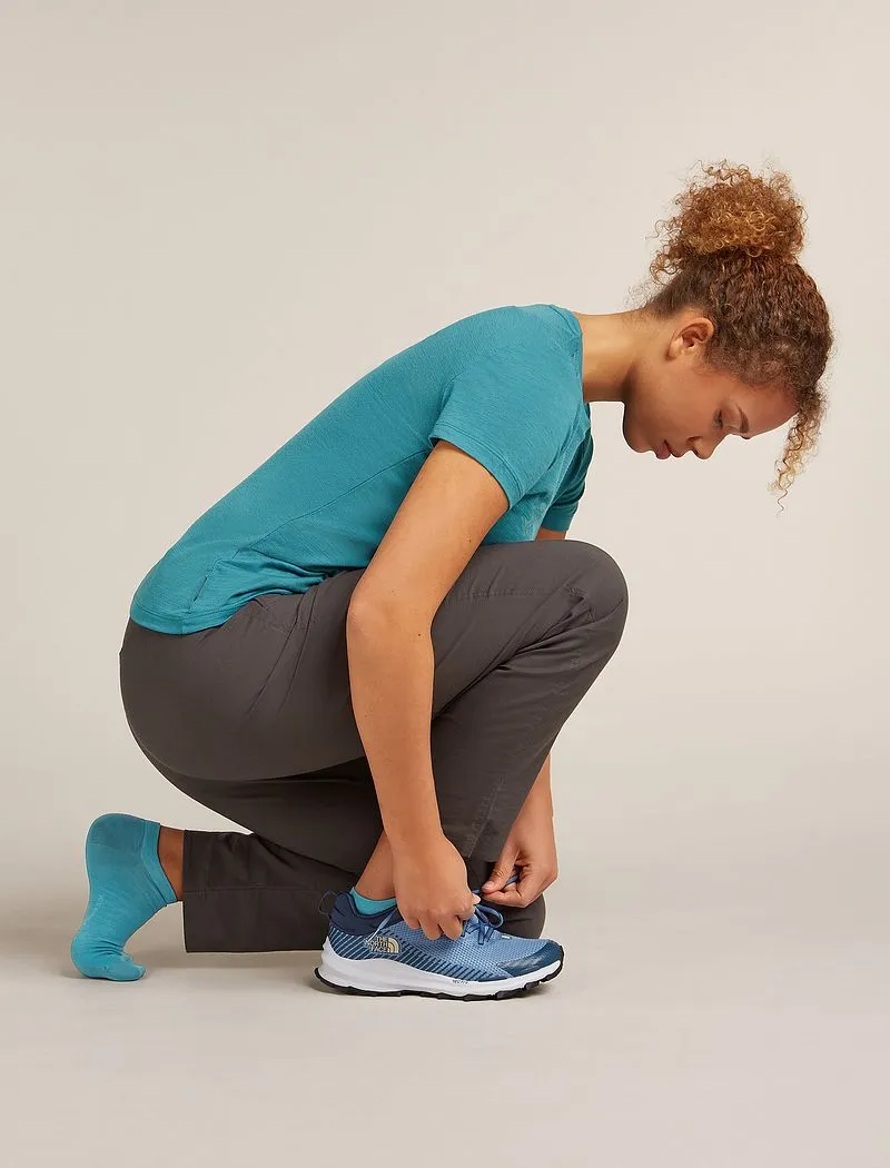 Icebreaker Merino Lifestyle Fine Gauge No Show Socks - Woman - Topaz/hydro - Size S sold by Icebreaker