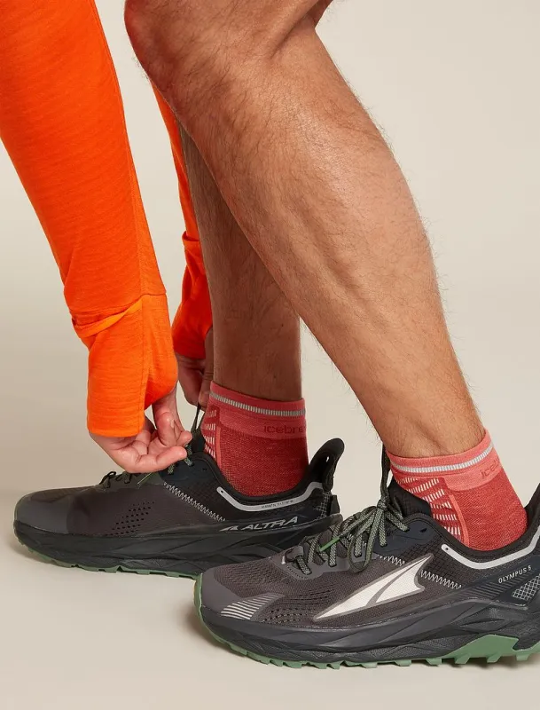 Icebreaker Merino Blend Run+ Ultralight Mini Socks - Man - Jasper/plume - Size S sold by Icebreaker