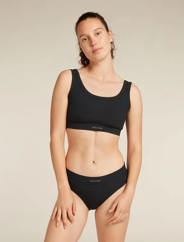 Icebreaker Merino Blend Rib Lotus Hipster - Woman - Black - Size M sold by Icebreaker