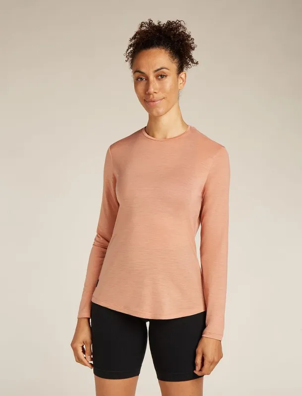 Icebreaker Merino Blend 125 Cool-Lite™ Sphere Long Sleeve T-Shirt - Woman - Desert Sand - Size XL sold by Icebreaker