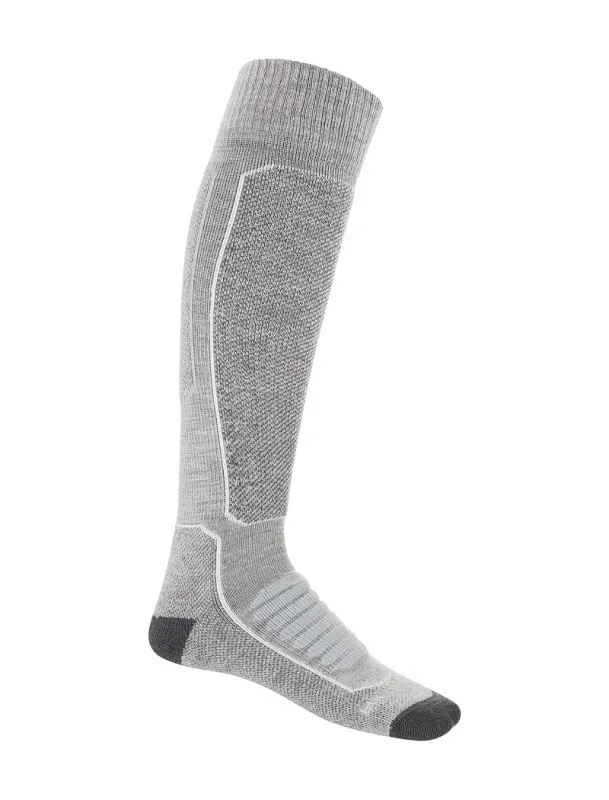 Icebreaker Merino Ski+ Medium Over the Calf Socks - Woman - Blizzard Heather/monsoon - Size L sold by Icebreaker