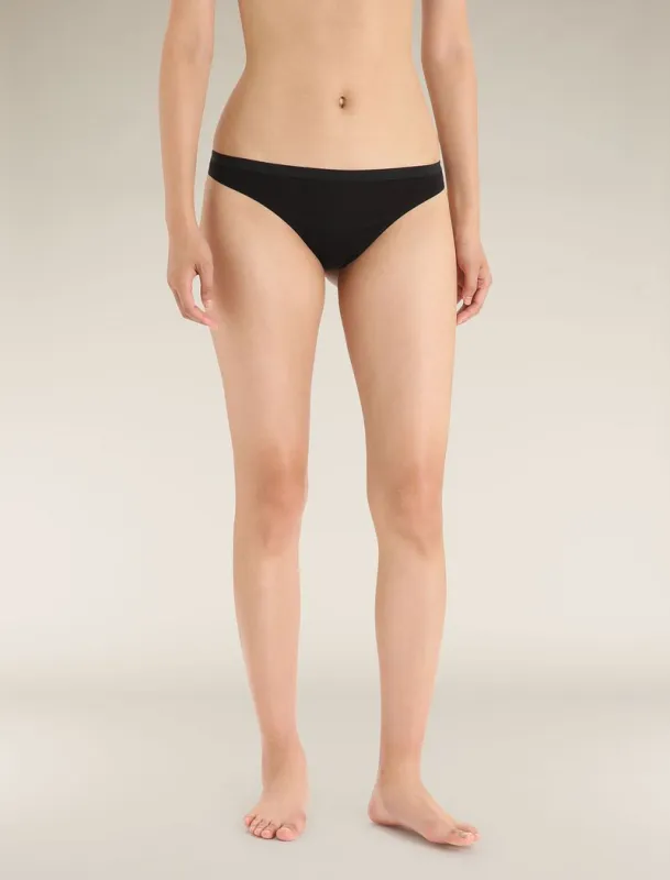 Icebreaker Merino 150 Siren Thong - Woman - Black - Size L made by Icebreaker