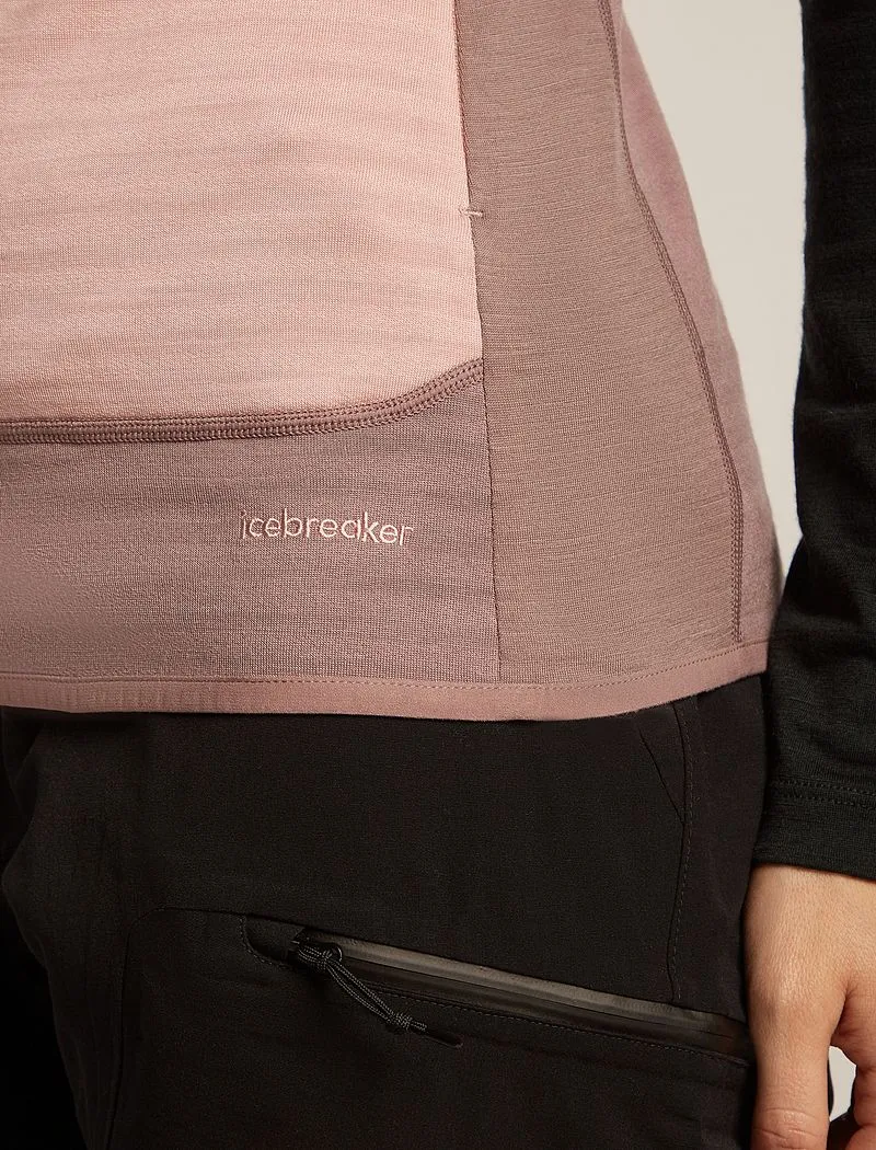 Icebreaker Merino Blend 300 RealFleece™ Descender Vest - Woman - Summit/blush - Size XS sold by Icebreaker product image thumbnail 5