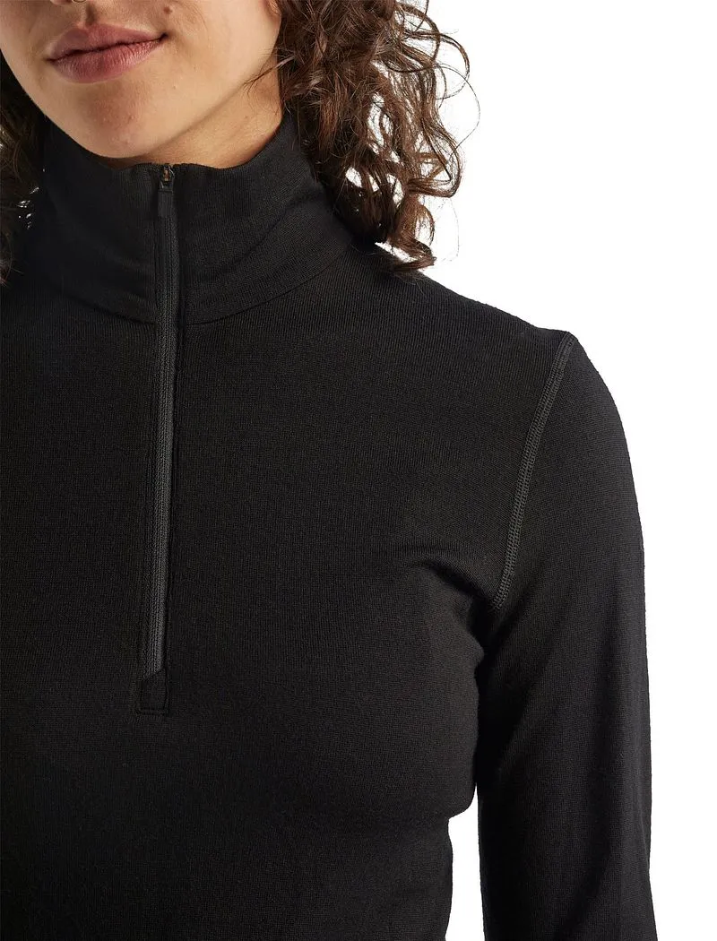 Icebreaker Merino 200 Oasis Long Sleeve Half Zip Thermal Top - Woman - Black - Size L sold by Icebreaker product image thumbnail 5