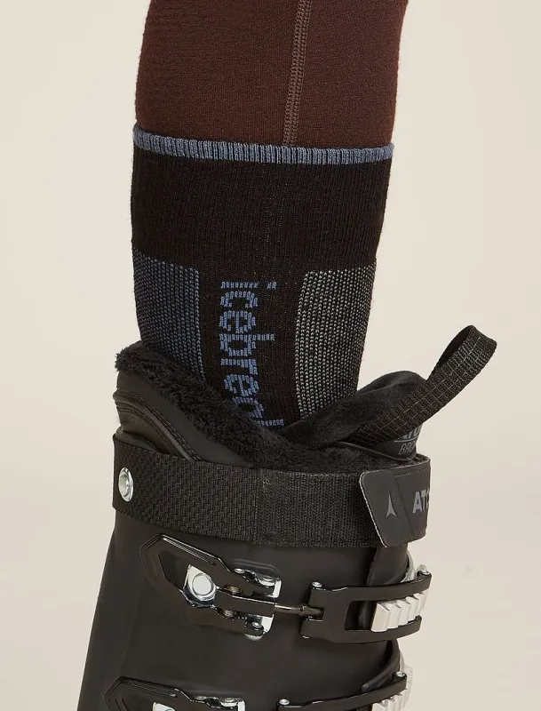 Icebreaker Merino Ski+ Medium Over The Calf Socks - Woman - Black/dawn - Size M sold by Icebreaker