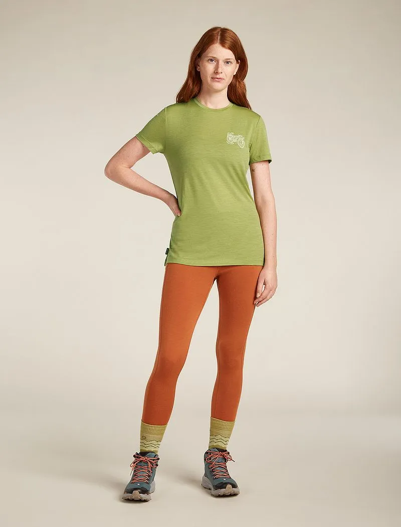 Icebreaker Merino 150 Tech Lite Short Sleeve T-Shirt Adventure Ride - Woman - Olive - Size M sold by Icebreaker product image thumbnail 3