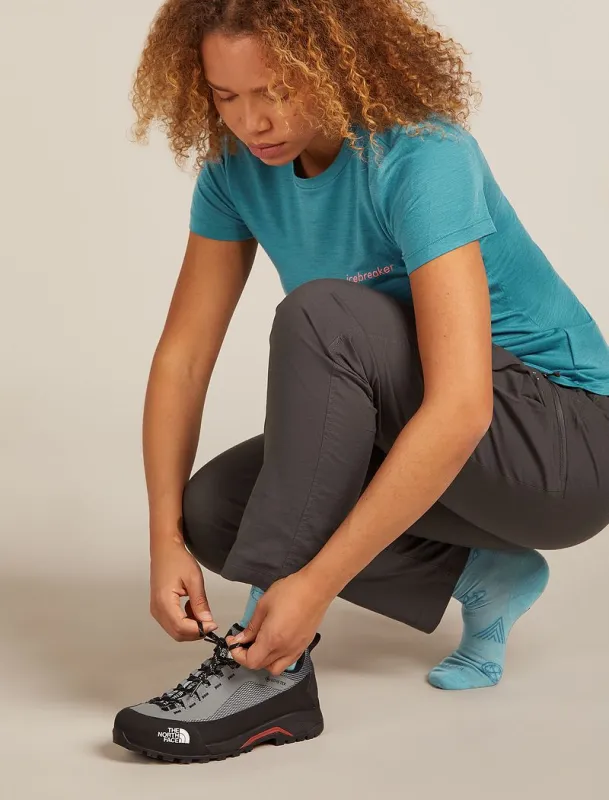 Icebreaker Merino Lifestyle Ultralight Crew Socks Camp Essential - Woman - Hydro/topaz - Size S sold by Icebreaker