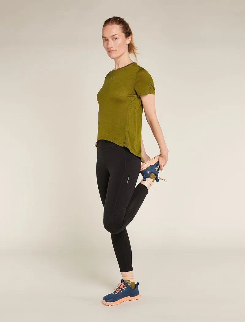 Icebreaker Merino Blend 125 Cool-Lite™ Speed Short Sleeve Slit Back T-Shirt - Woman - Algae - Size M sold by Icebreaker product image thumbnail 3