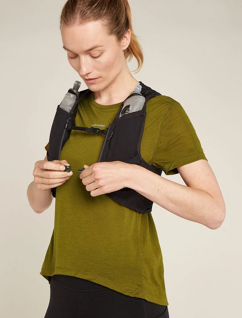 Icebreaker Merino Blend 125 Cool-Lite™ Speed Short Sleeve Slit Back T-Shirt - Woman - Algae - Size M sold by Icebreaker product image thumbnail 4