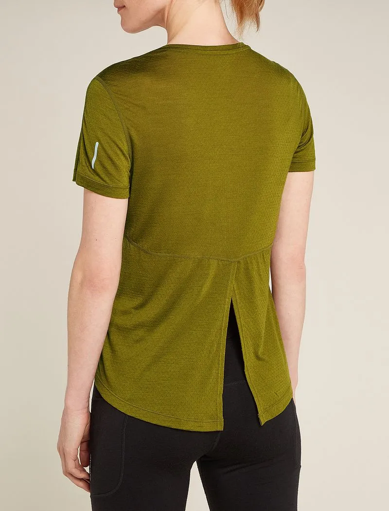 Icebreaker Merino Blend 125 Cool-Lite™ Speed Short Sleeve Slit Back T-Shirt - Woman - Algae - Size M sold by Icebreaker product image thumbnail 5