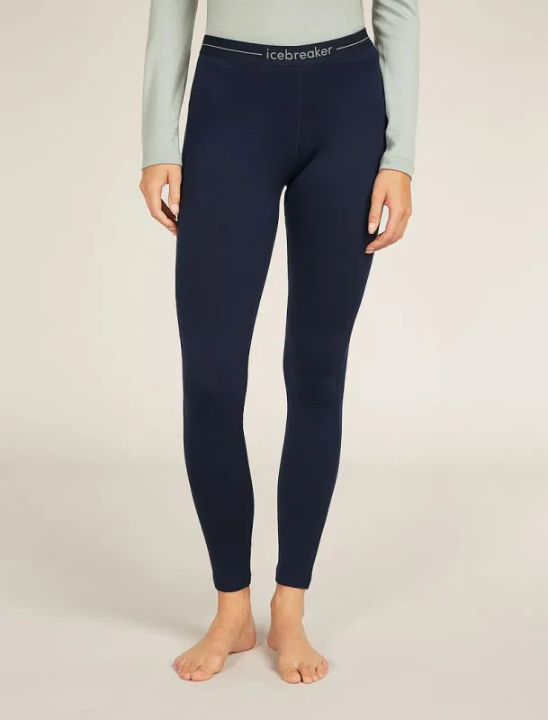 Icebreaker Merino 260 Tech Thermal Leggings - Woman - Midnight Navy - Size S sold by Icebreaker