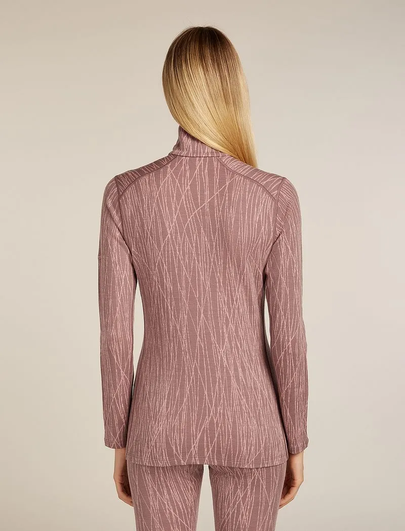 Icebreaker Merino 260 Tech Vertex Long Sleeve Half Zip Thermal Top Delta Lines - Woman - Summit/blush - Size S sold by Icebreaker product image thumbnail 2