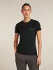 Icebreaker Merino 150 Tech Lite Short Sleeve T-Shirt IB Wordmark - Woman - Black - Size XL sold by Icebreaker