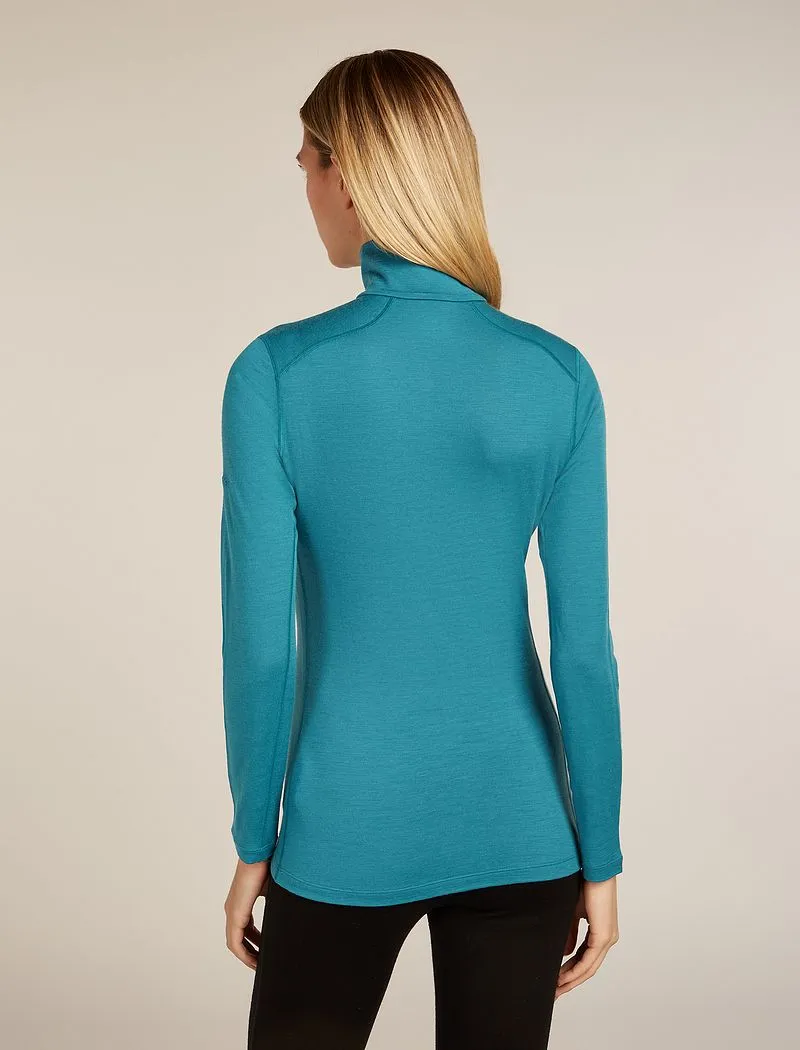 Icebreaker Merino 200 Oasis Long Sleeve Half Zip Thermal Top - Woman - Topaz - Size XXL sold by Icebreaker product image thumbnail 2