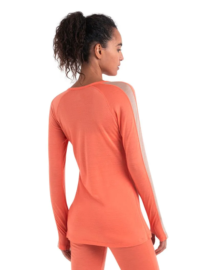 Icebreaker 125 ZoneKnit™ Long Sleeve Crew Thermal Top - Woman - Tang/praline - Size S sold by Icebreaker product image thumbnail 2